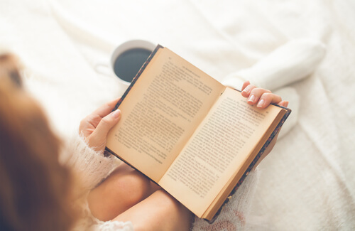 Woman reading to start the day