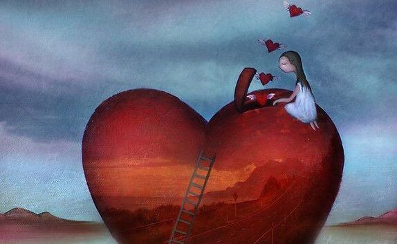 Corazón abierto representando la tristeza que se va