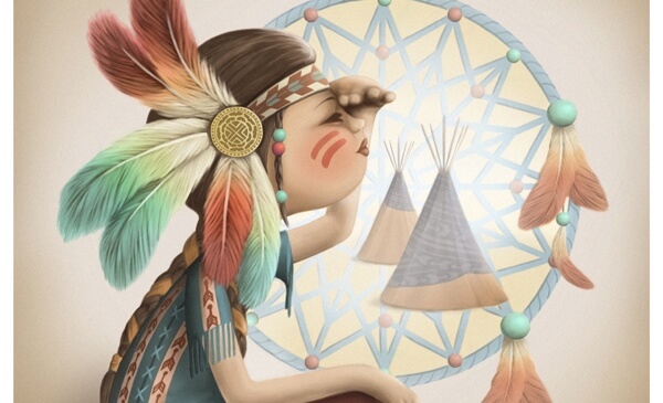 mujer india mirando el horizonte