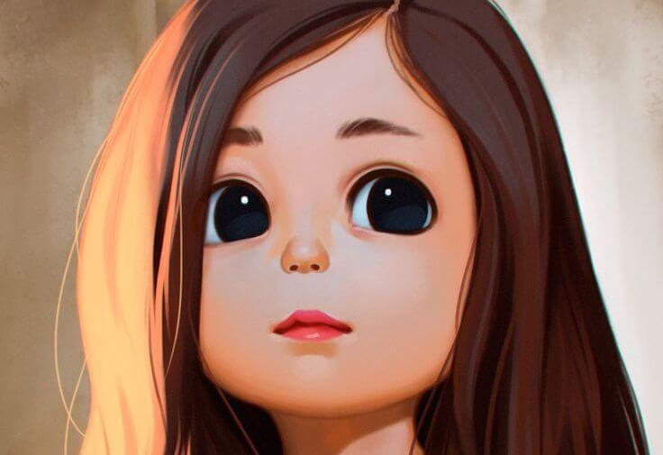 Niña de ojos negros