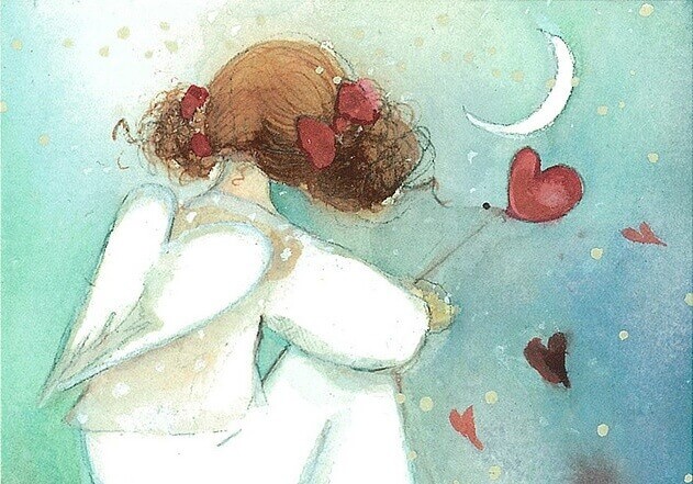 Niña con alas que quiere volar