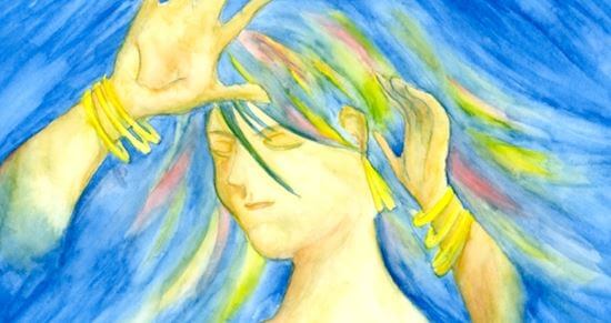 Mujer escuchando voces