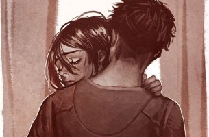 Pareja abrazada