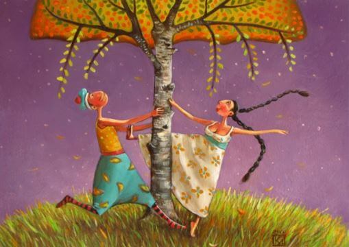 Pareja bajo el árbol
