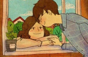 Pareja mostrándose atención
