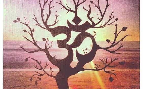 Símbolo del karma en un árbol