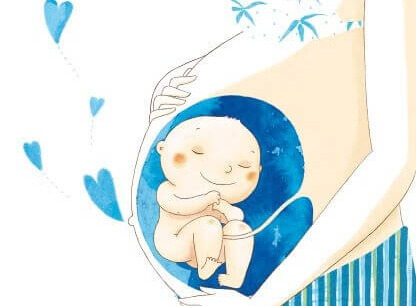 bebé dentro de su madre