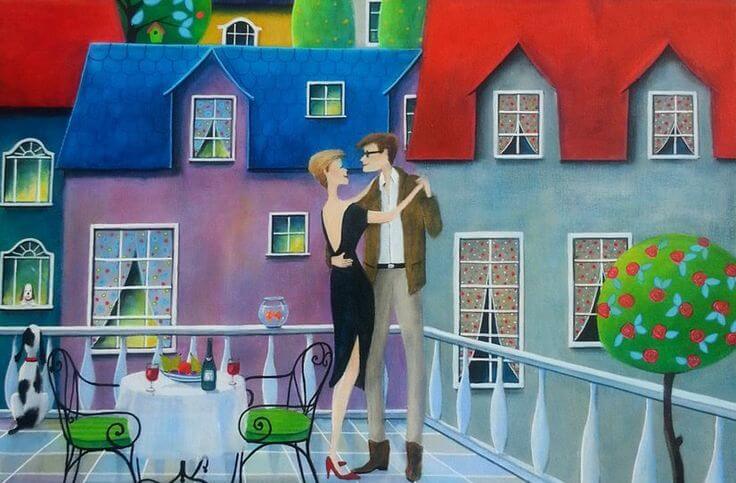 Pareja bailando mostrando equilibrio emocional