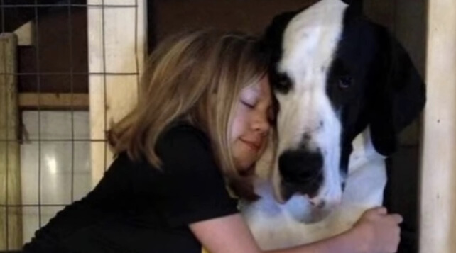 bella con su perro George