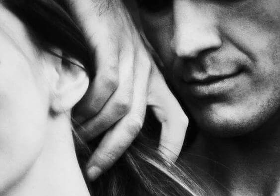 ilustración pareja en blanco y negro