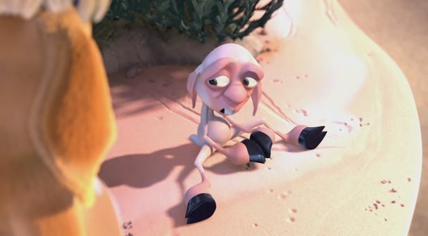 oveja del corto saltando