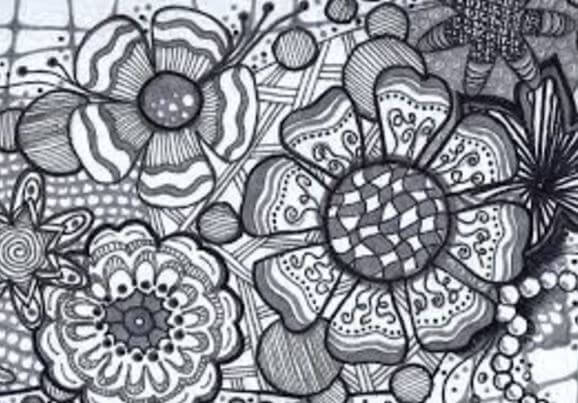 Zentangle de flores