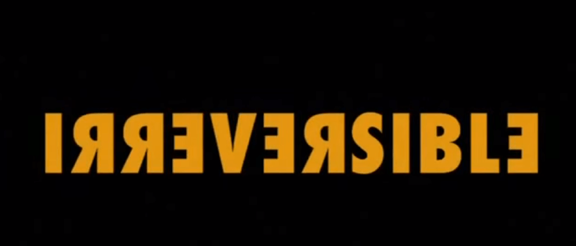 Palabra irreversible de color amarillo