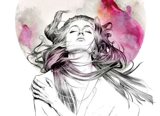 ilustracion mujer con los ojos cerrados pensando en soportar el futuro