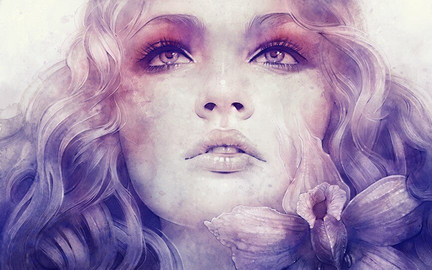 ilustración mujer triste