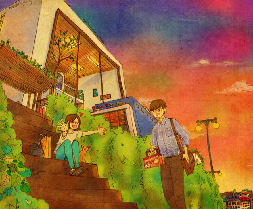 Mujer esperando a su pareja