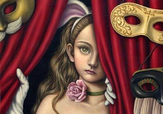 girl with masks representing the paradoxical conversations