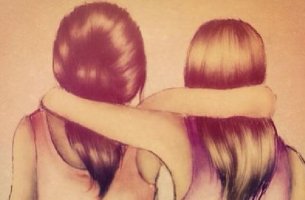 Amigas abrazadas como ejemplo de personas comprometidas