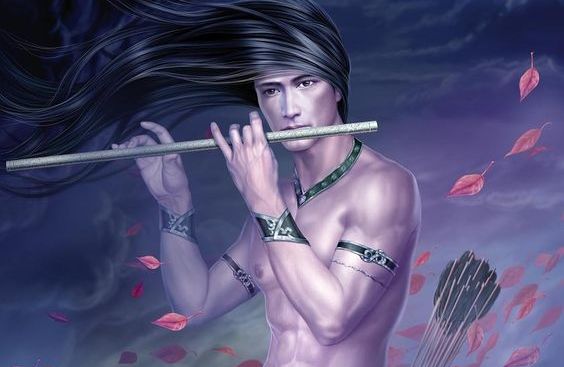 hombre tocando flauta