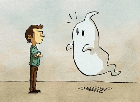 Hombre con fantasma