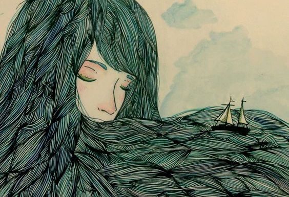 joven con barco en el cabello