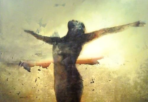 Mujer expresando duelo