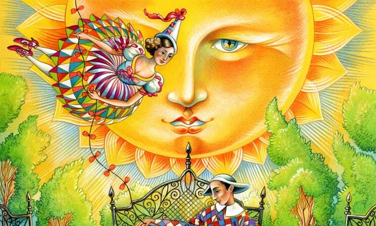 mujer en el sol