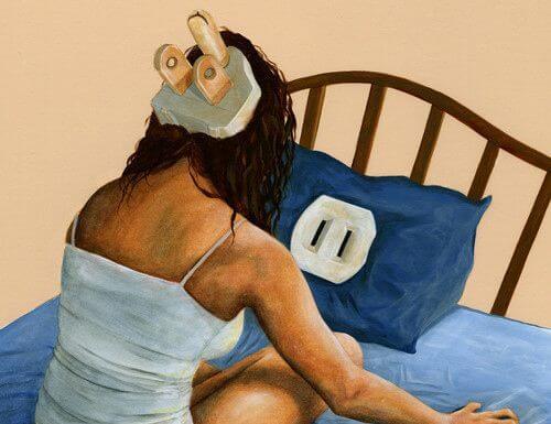 mujer enchufe