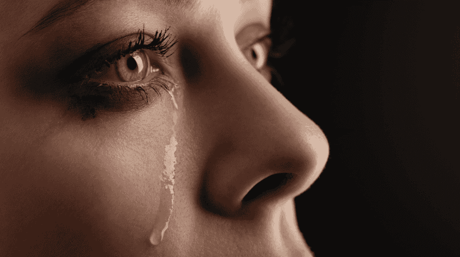 crying woman symbolizing when an ex remakes his life