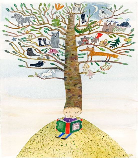 Un niño que lee y crece su conocimiento