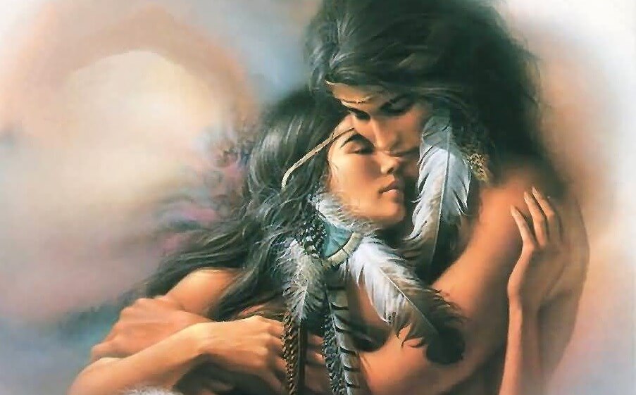 pareja de nativos abrazándose representando el apoyo