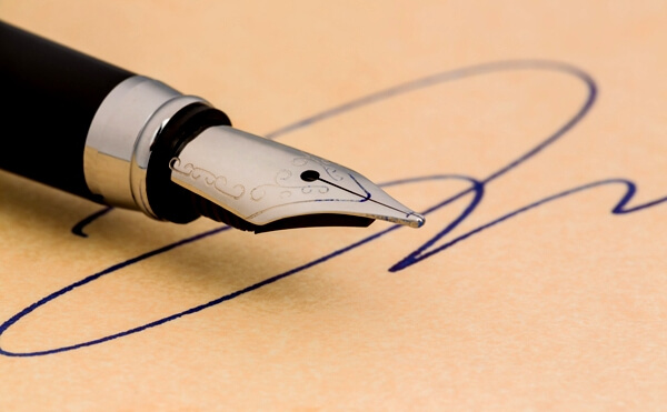 Firma para análisis de grafología