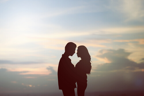 Silueta de una pareja