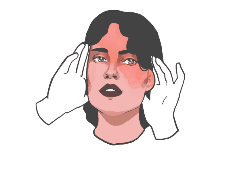 gif mujer tapándose cara
