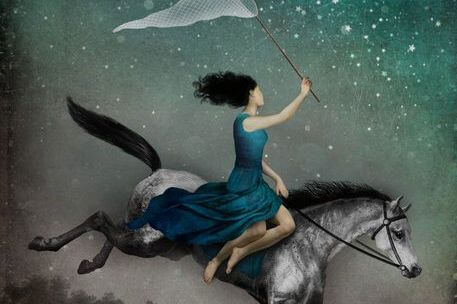 mujer a caballo