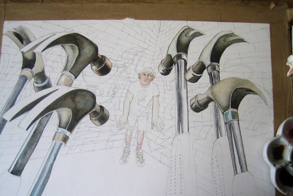 hammers attacking boy