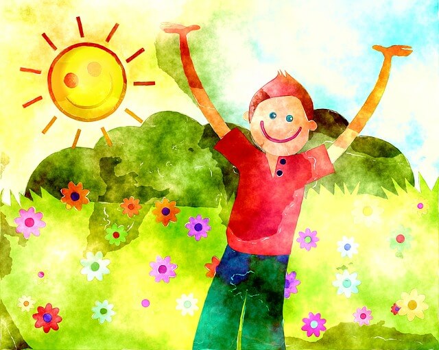 Dibujo de un niño con inteligencia emocional