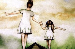 Madre e hija reprenstando el yo pasado y presente