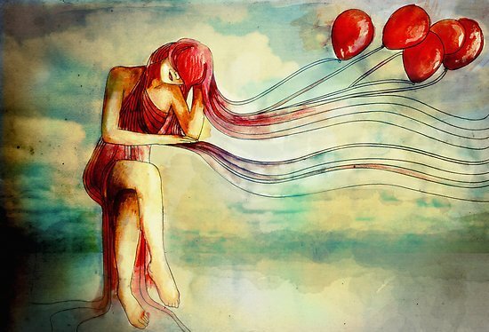 chica con globos