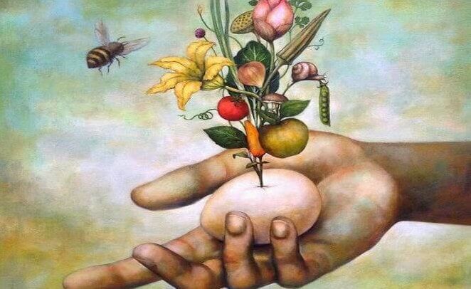 abeja-flores representando la desconexión interior