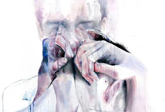 hombre llorando