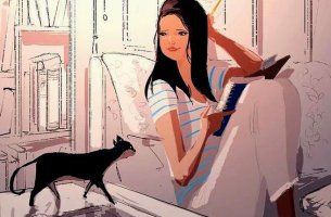 mujer leyendo con perseverancia