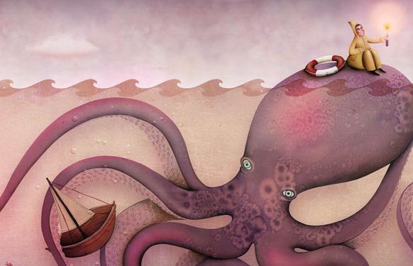 pulpo que nos impide ver lo bueno de la vida