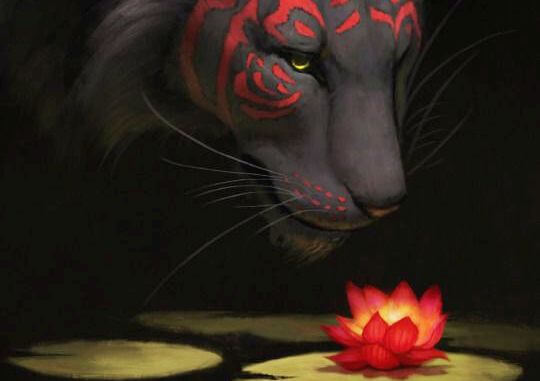 tigre-flor-de-loto-coraje