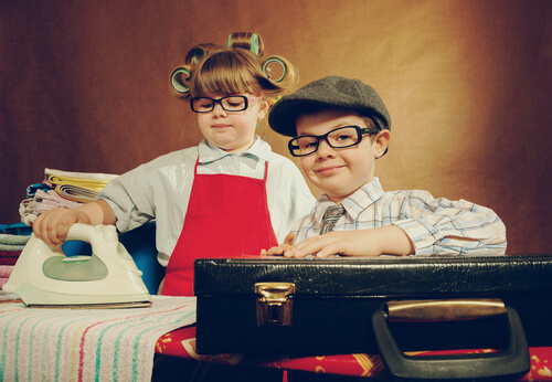 Niños vestidos segun estereotipos