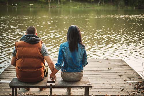 couple near lake