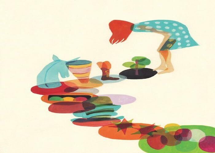 Mujer mirando un camino