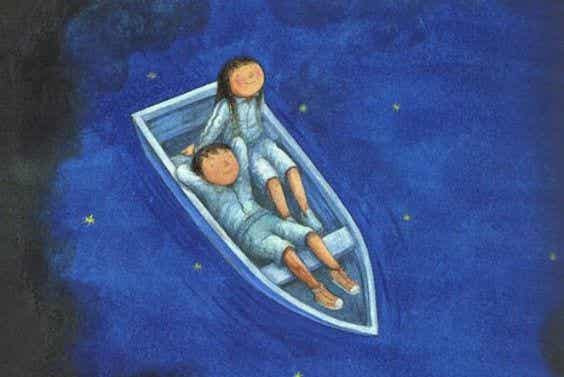 pareja en barco