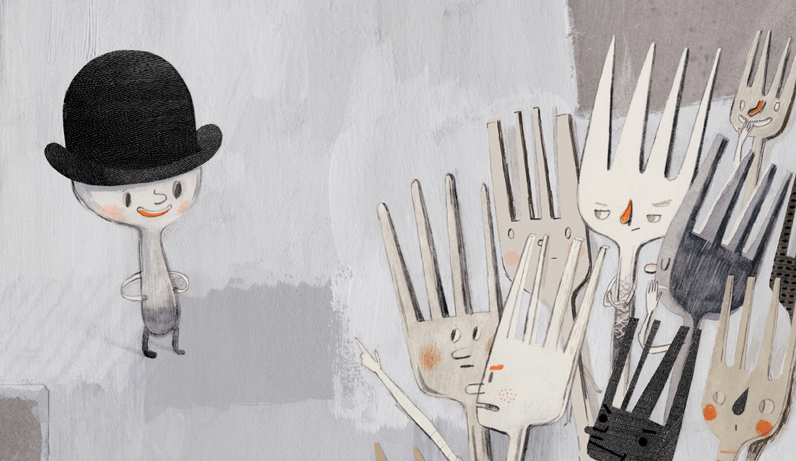 tenedores fomentando odio contra cuchara
