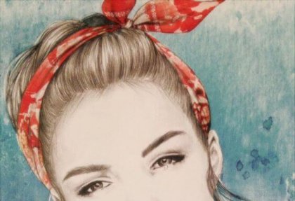 Con la venda de los ojos me hice un lazo en el pelo